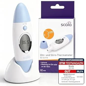 scala SC 53 infrarood hoofd-, slaap- en oorthermometer.