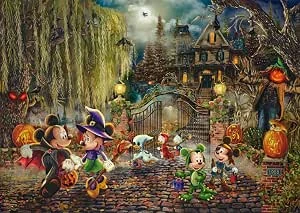 Schmidt Spiele 58033 Thomas Kinkade, Disney, Mickey & Minnie Halloween Fun, puzzel met 1000 stukjes
