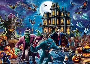 Schmidt Spiele 58871 Halloween Nacht, 1000 Stukjes Puzzel