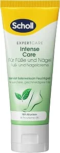 Scholl rijke voet- en nagelcrème, ideaal voor ruwe en zeer droge voeten, met ureum en vitaminencomplex, verhoogt het vochtgehalte, 75 ml