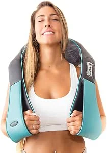 Shiatsu rugschouder & nek massager met warmte - diepe weefsel 3d kneden kussen massager voor nek, rug, schouders, voet, benen - elektrische volledige lichaamsmassage - voor thuis & de auto
