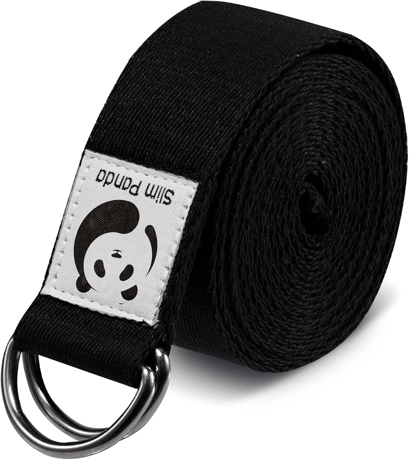 Slim Panda Yogariem van katoen, praktische yogariem, yoga-accessoire voor rekken en fitness, yogaband met schuifgesp van metaal, goed voor beginners en gevorderden, meerdere kleuren (180/250 cm