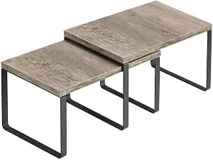 SONGMICS Kruidenrek, set van 2, uitbreidbaar, stapelbaar, kastorganizer