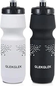 Sportwaterfles 750 ml, 2 Pack, Zwart-Wit met Patroon