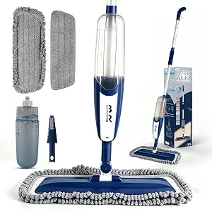 Sproeimop voor vloerreiniging, 360°-rotatie, vloerreiniger voor meerdere oppervlakken, voor nat en droog dweilen, lichte grip voor keuken, badkamer, hardhouten en tegelvloeren