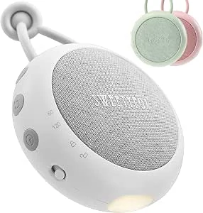 Sweety Fox Baby White Noise Machine - Wit - Babyslaapliedje, nachtlampje en baby White Noise Slaap, 15 geluiden, USB oplaadbaar