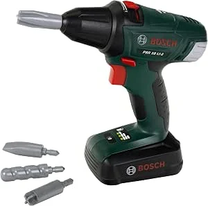 Theo Klein 8567 Bosch accuschroevendraaier I Op batterijen met roterende en verwisselbare opzetstukken I Licht en geluid I Speelgoed voor kinderen vanaf 3 jaar