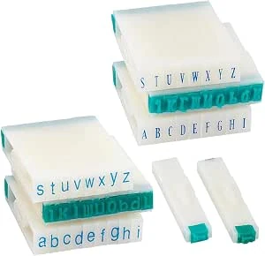 UNICRAFTALE Set van 52 American Typewriter Pegz stempelset met verbonden hoofdletters en kleine letters in het American Typewriter-alfabet AZ voor kaarten, hangers, scrapbooking en knutselen