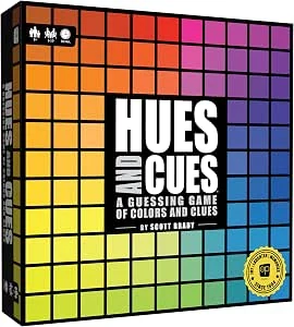 USAopoly|Hues and Cues|Bordspel|Vanaf 8 jaar|Aantal spelers: 3-6|Speelduur: 30 minuten|Engels