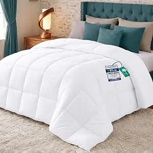 Utopia Bedding dekbed 10,5 tog met hoeklabs - pluche gesiliconiseerd fiberfill, doos gestikt dons alternatief dekbed (200x200 cm, Wit)