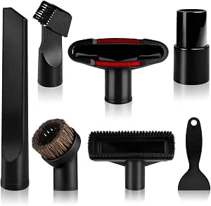 VFANDV Stofzuigeropzetstuk, 7 stuks stofzuigeropzetstukken, 2-in-1 platte zuigkop, 32-35 mm, universele stofzuigermondstuk, lange platte zuigkop, stofzuigeraccessoires