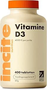 Vitamine D 4000iu – 400 Premium Makkelijk in te Nemen Vitamin D3 Micro Tabletten – Eenmaaldaags Hoogwaardige Cholecalciferol VIT D3 – Vegetarisch Supplement – Gemaakt in het VK door Incite Nutrition