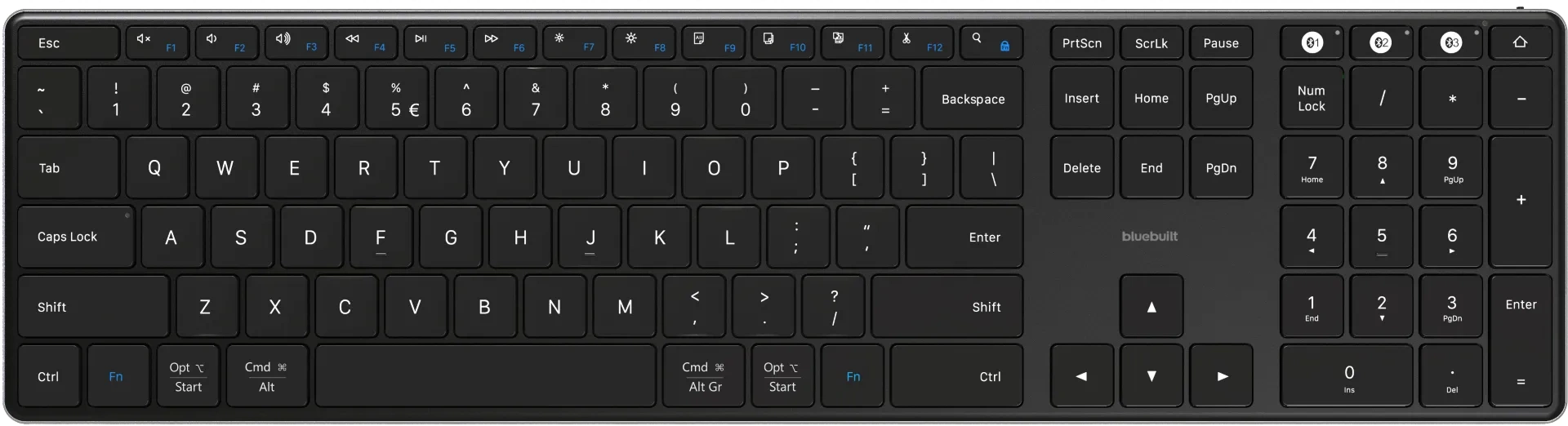 BlueBuilt Draadloos Bluetooth Toetsenbord Pro QWERTY