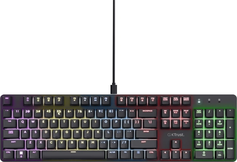 Trust GXT 871 Zora Mechanisch Gaming Toetsenbord Qwerty