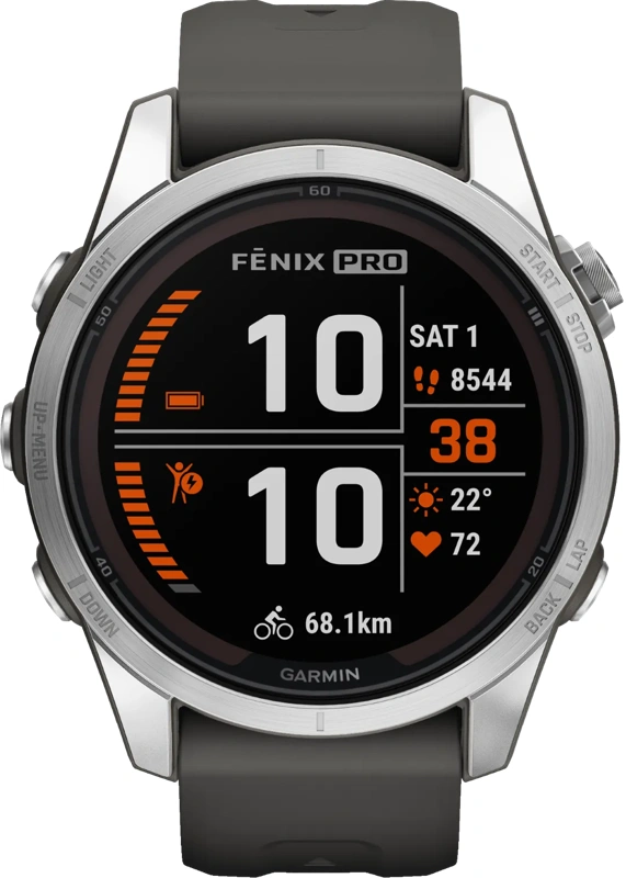 Garmin Fenix 7S Pro Solar Zilver 42mm