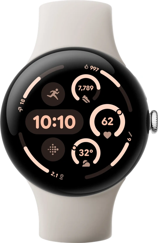 Google Pixel Watch 3 Zilver/Crème 45mm