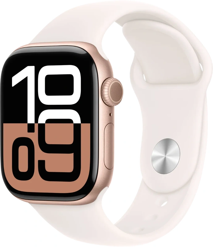 Apple Watch Series 10 4G 42mm Roségoud Sportband S/M