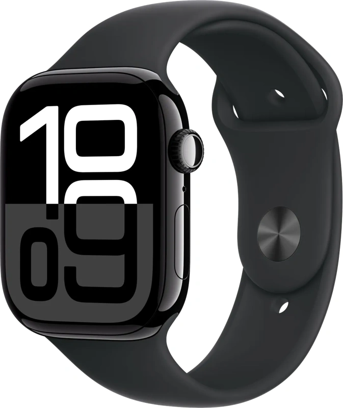 Apple Watch Series 10 4G 46mm Zwart Sportband M/L