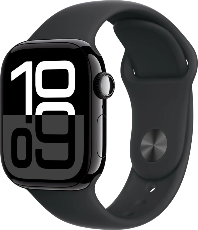 Apple Watch Series 10 4G 42mm Zwart Sportband S/M