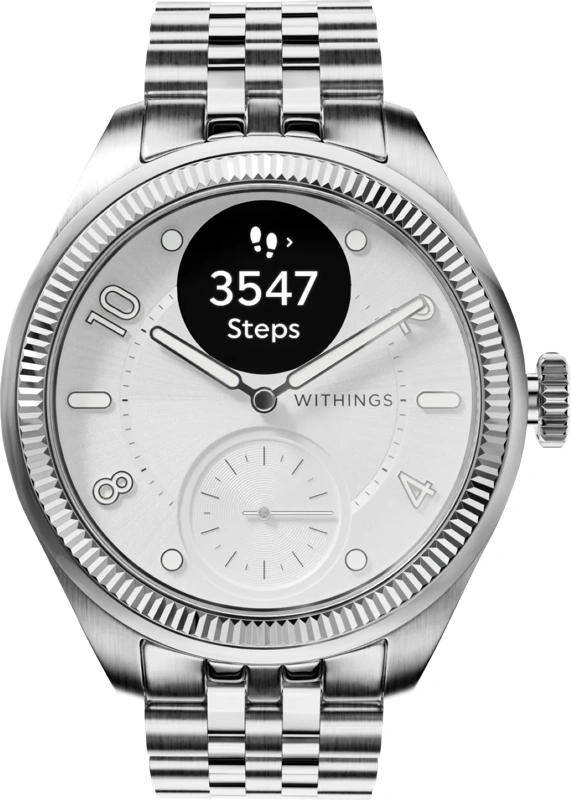 Withings ScanWatch Nova Brilliant Titanium Zilver 39mm