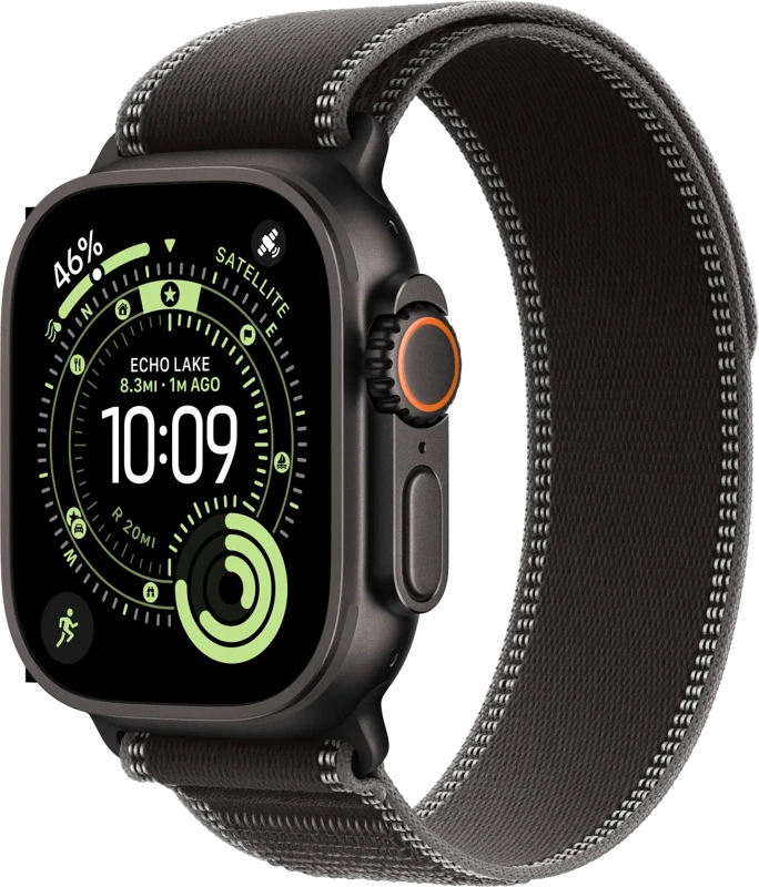 Apple Watch Ultra 3 Cellular 49mm Zwart Trail Band S/M