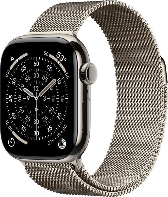 Apple Watch Series 11 Cellular 42mm Titanium  Natural Milanese Band