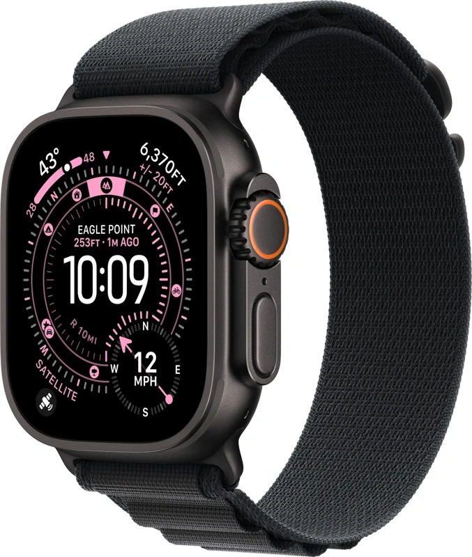 Apple Watch Ultra 3 Cellular 49mm Zwart Alpine Band L