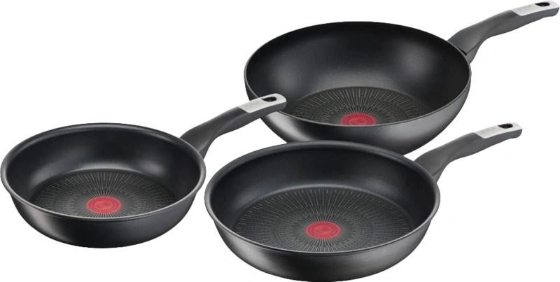 Tefal Unlimited Koekenpannenset 24 + 28 cm + Wokpan 28 cm