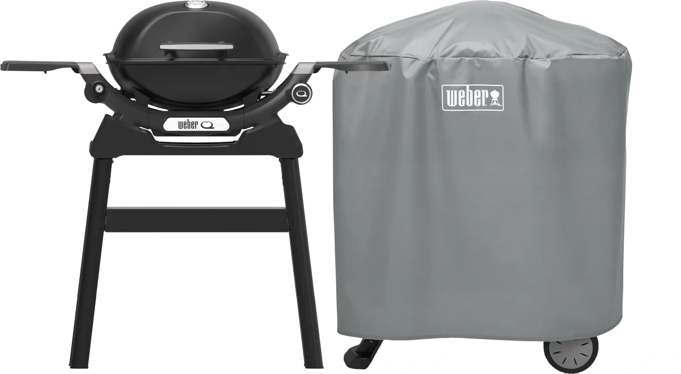 Weber Q1200N met Onderstel + Weber Barbecuehoes Q1000/2000