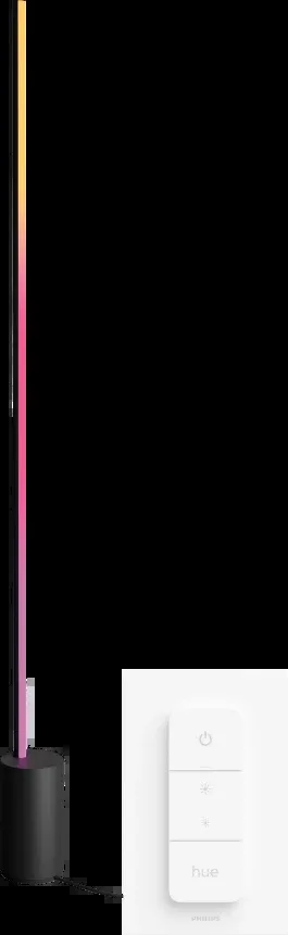 Philips Hue Gradient Signe White and Color vloerlamp zwart + dimmer
