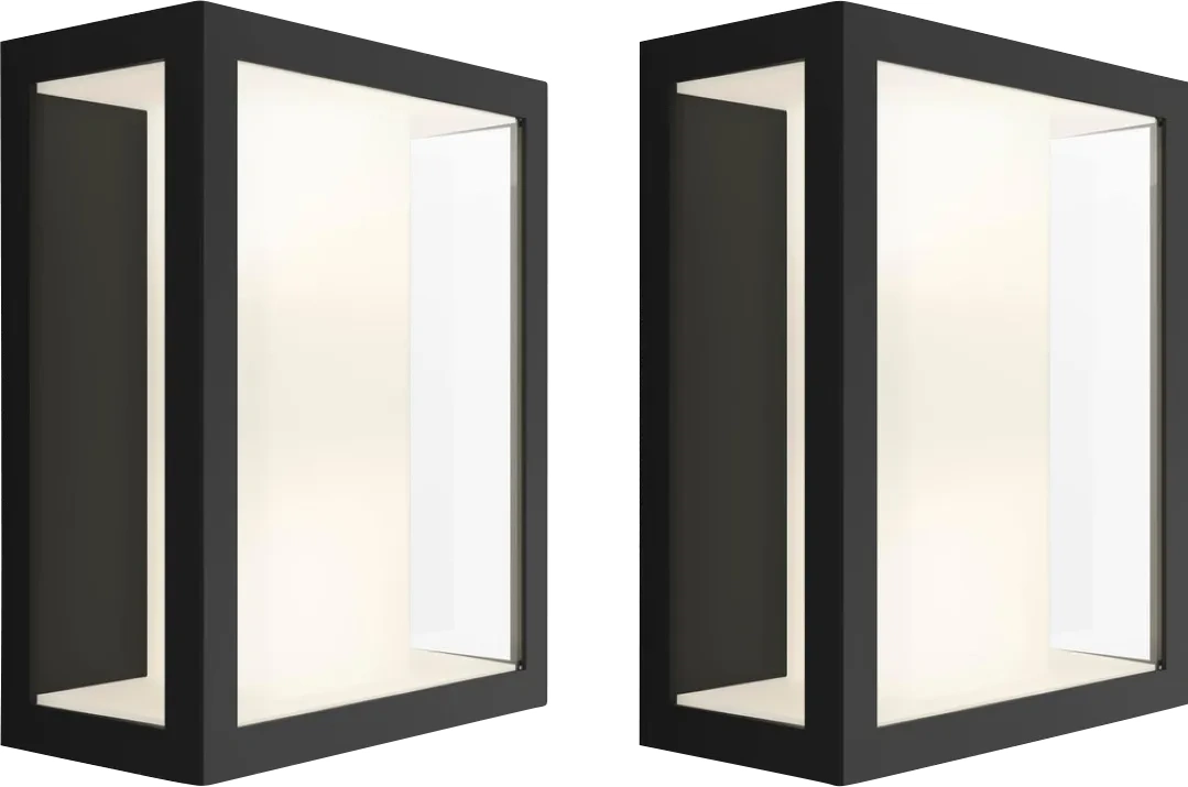 Philips Hue Impress muurlamp White and Color zwart breed duo pack