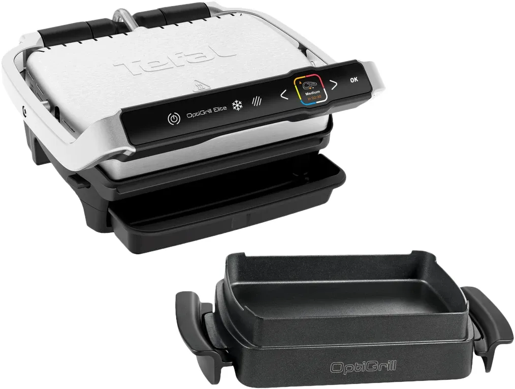 Tefal OptiGrill Elite GC750D + Tefal Snacking & Baking accessoire