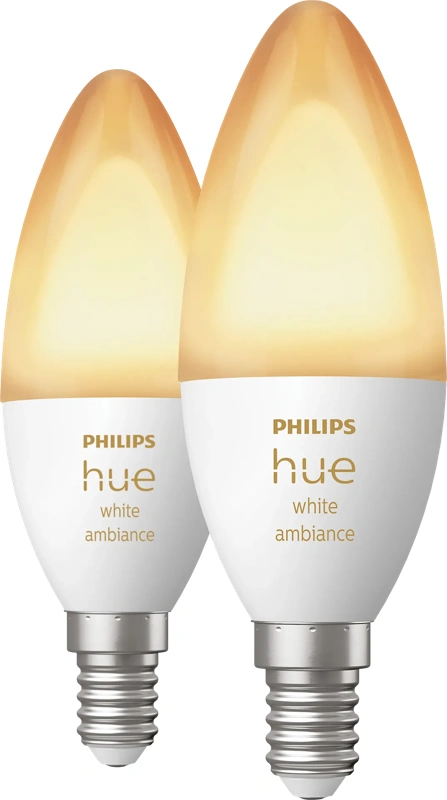 Philips Hue Kaarslamp White Ambiance E14 Duo pack