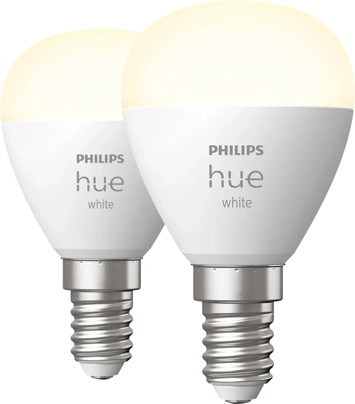 Philips Hue Kogellamp White E14 Duo pack
