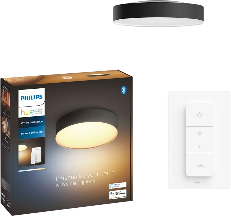 Philips Hue Enrave S plafondlamp White Ambiance Zwart