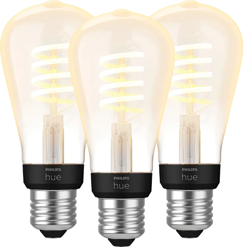 Philips Hue Filamentlamp White Ambiance Edison E27 3-pack