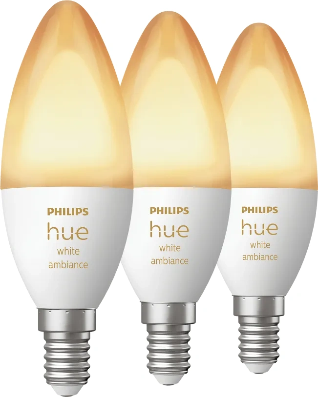 Philips Hue Kaarslamp White Ambiance E14 3-pack