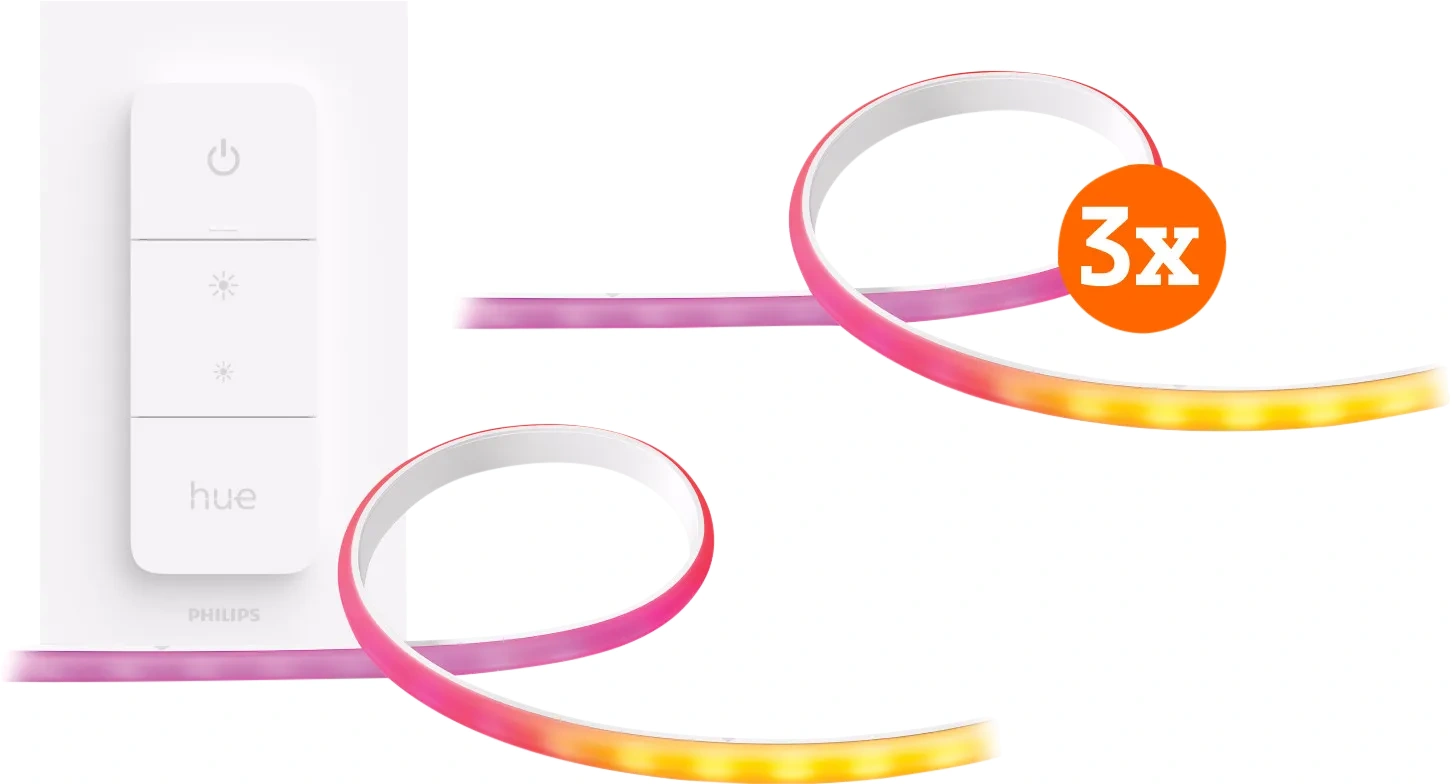 Philips Hue Gradient Lightstrip basisset 5 meter + Draadloze dimmer