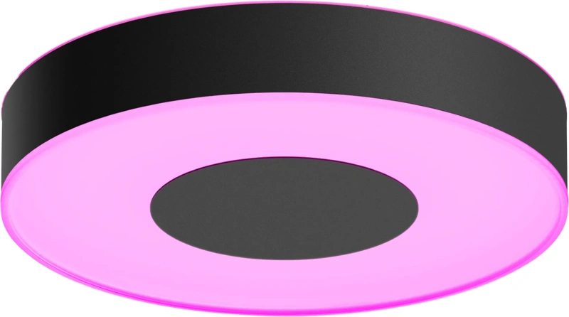Philips Hue Xamento badkamerplafondlamp - wit en gekleurd licht - zwart - 38cm