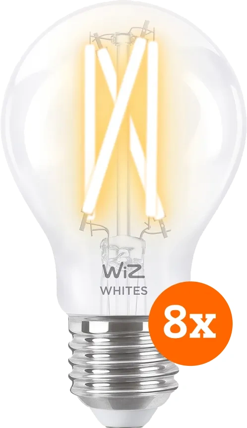 WiZ Smart Filament lamp Standaard 8-pack - Warm tot Koelwit Licht - E27