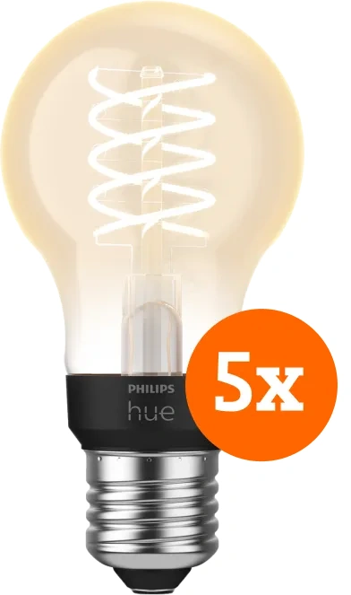 Philips Hue Filamentlamp White Standaard E27 - 2023 - 5-pack