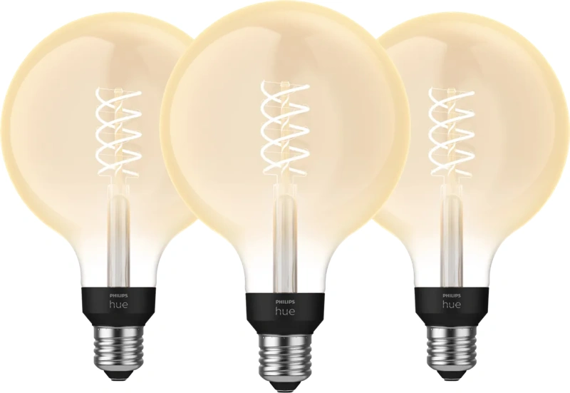 Philips Hue Filamentlamp White Globe XL E27 - 2023 - 3-pack