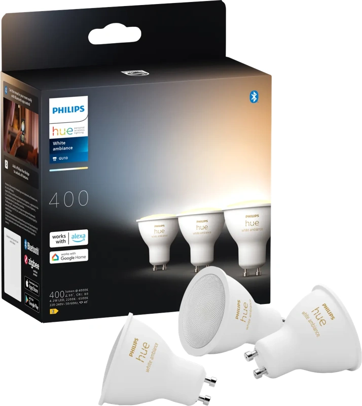 Philips Hue White Ambiance GU10 3-pack