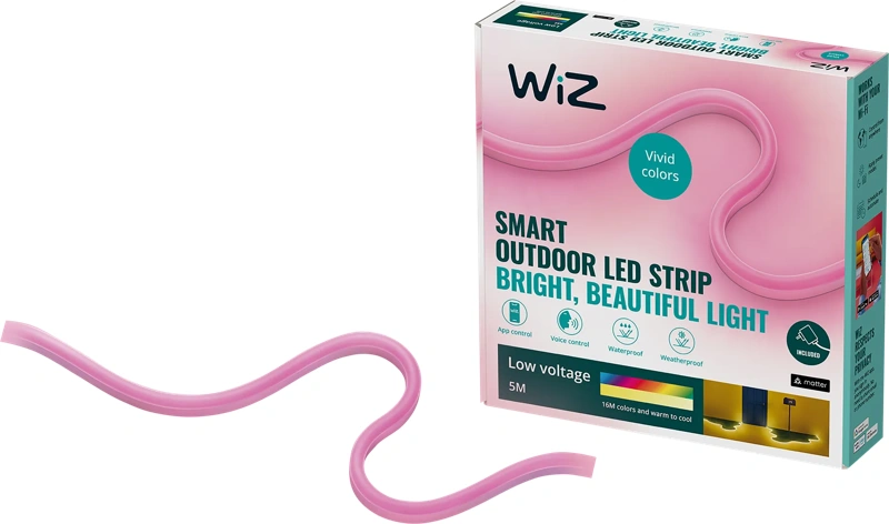 WiZ Lightstrip voor buiten - Gekleurd en wit licht - 5m