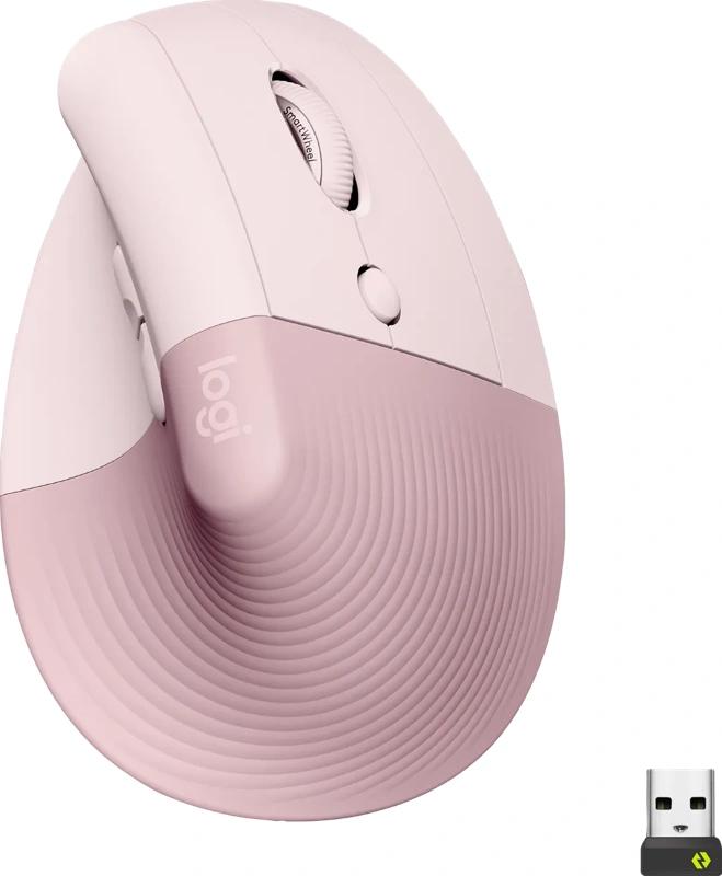 Logitech Lift Verticale Ergonomische Muis Roze