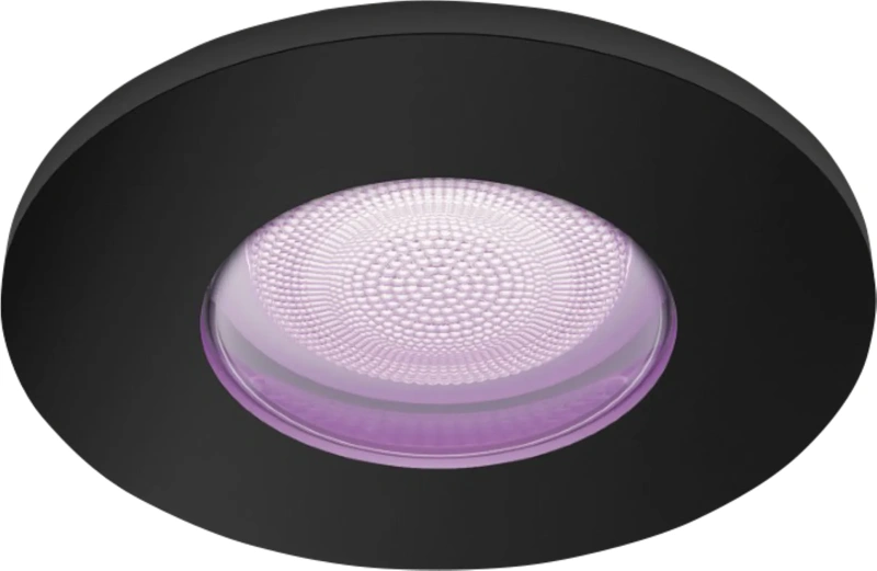 Philips Hue Xamento badkamer inbouwspot White and Color - Zwart - Rond