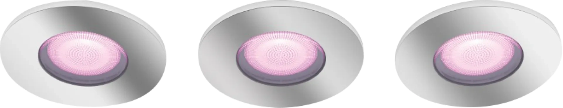 Philips Hue Xamento badkamer inbouwspot White and Color - Chroom - Rond 3-pack