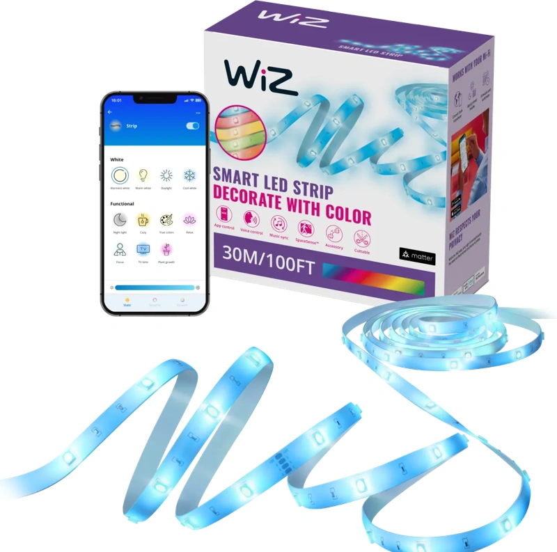 WiZ RGB Lightstrip - Gekleurd Licht - 30 meter