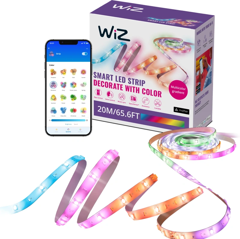 WiZ RGBIC Lightstrip - Gekleurd Licht - 20 meter