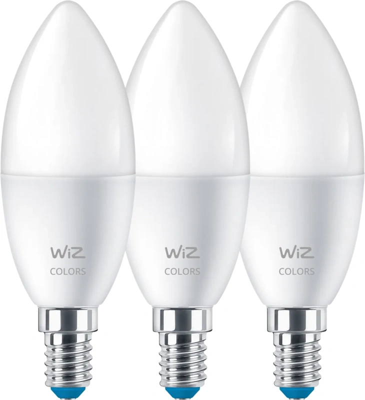 WiZ Kaarslamp - Gekleurd en Wit Licht - Mat - E14 - 2-pack
